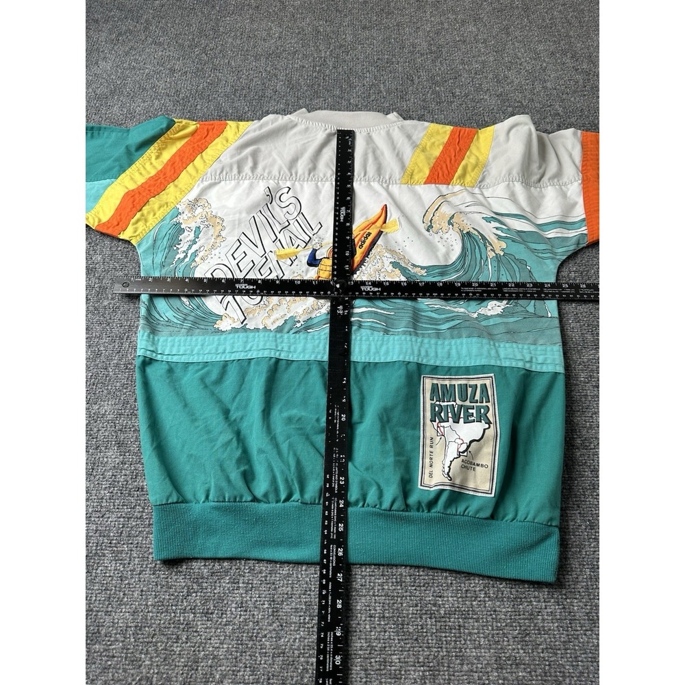 Mens Adidas Devils Toenails Amuza River Kayak Sweatshirt Teal, Size XL - Picture 10 of 12